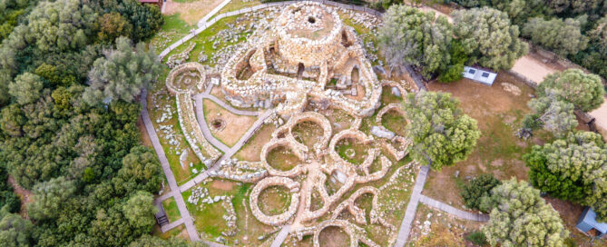 Nuraghe La Prisgiona, archaeological site in Sardinia island, Italy