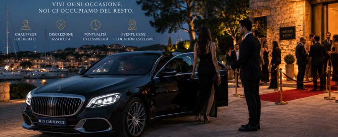 Luxury chauffeur service for private events in Costa Smeralda with premium transportation