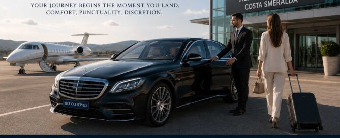 Luxury airport transfer Costa Smeralda with private chauffeur service and premium vehicle